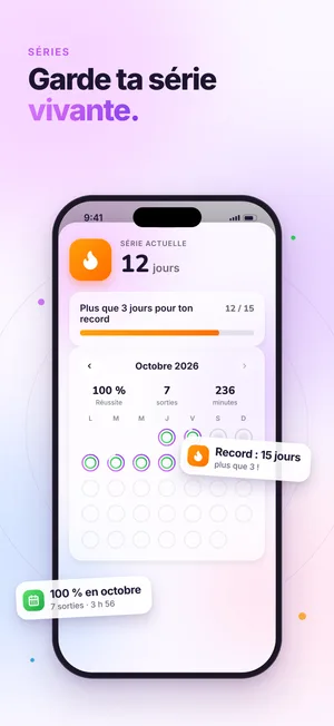 « Garde ta série vivante. » La série actuelle, le record à battre et le calendrier du mois.